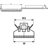 HellermannTyton FKH30A-HIR-BK-C1 Befestigungssockel schraubbar, selbstklebend 151-15300 für Flachbandkabel, mit Acrylat Kleber HellermannTyton FKH30A-HIR-BK-C1 Befestigungssockel schraubbar, selbstklebend 151-15300 für Flachbandkabel, mit Acrylat Kleber