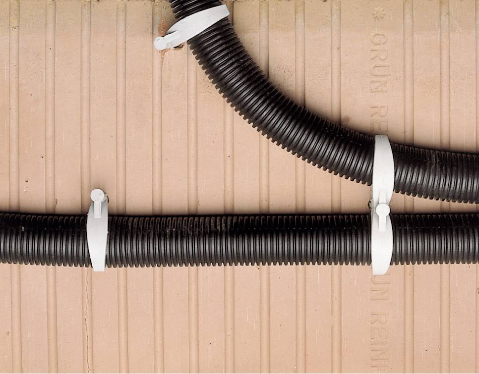 Jäger Direkt 743120 Kabelhalter 743120 Bündel-Ø-Bereich 8mm (max) für Steckmontage im Mauerwerk, halogenfrei, silikonfrei