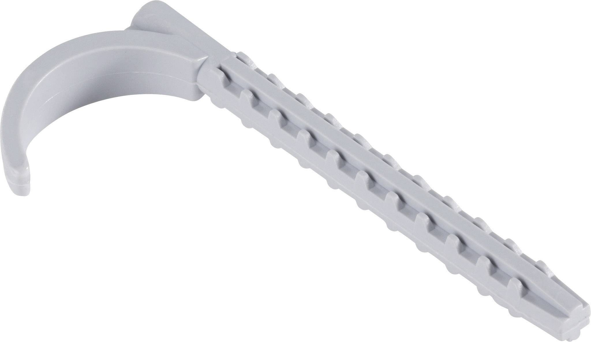 Jäger Direkt 743120 Kabelhalter 743120 Bündel-Ø-Bereich 8mm (max) für Steckmontage im Mauerwerk, halogenfrei, silikonfrei