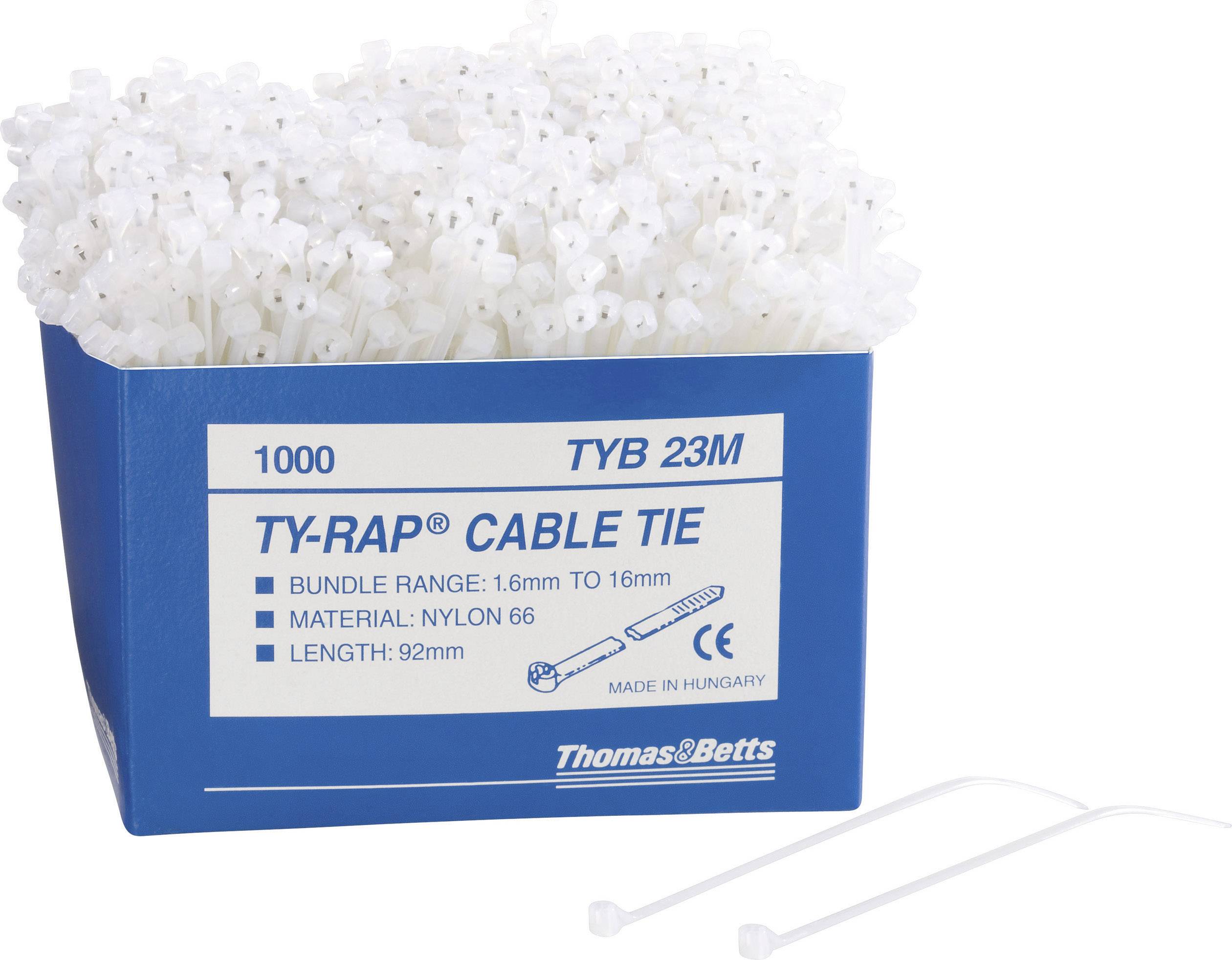 ABB TYB25MX TYB25MX Kabelbinder 186mm 4.80mm Schwarz 1000St.