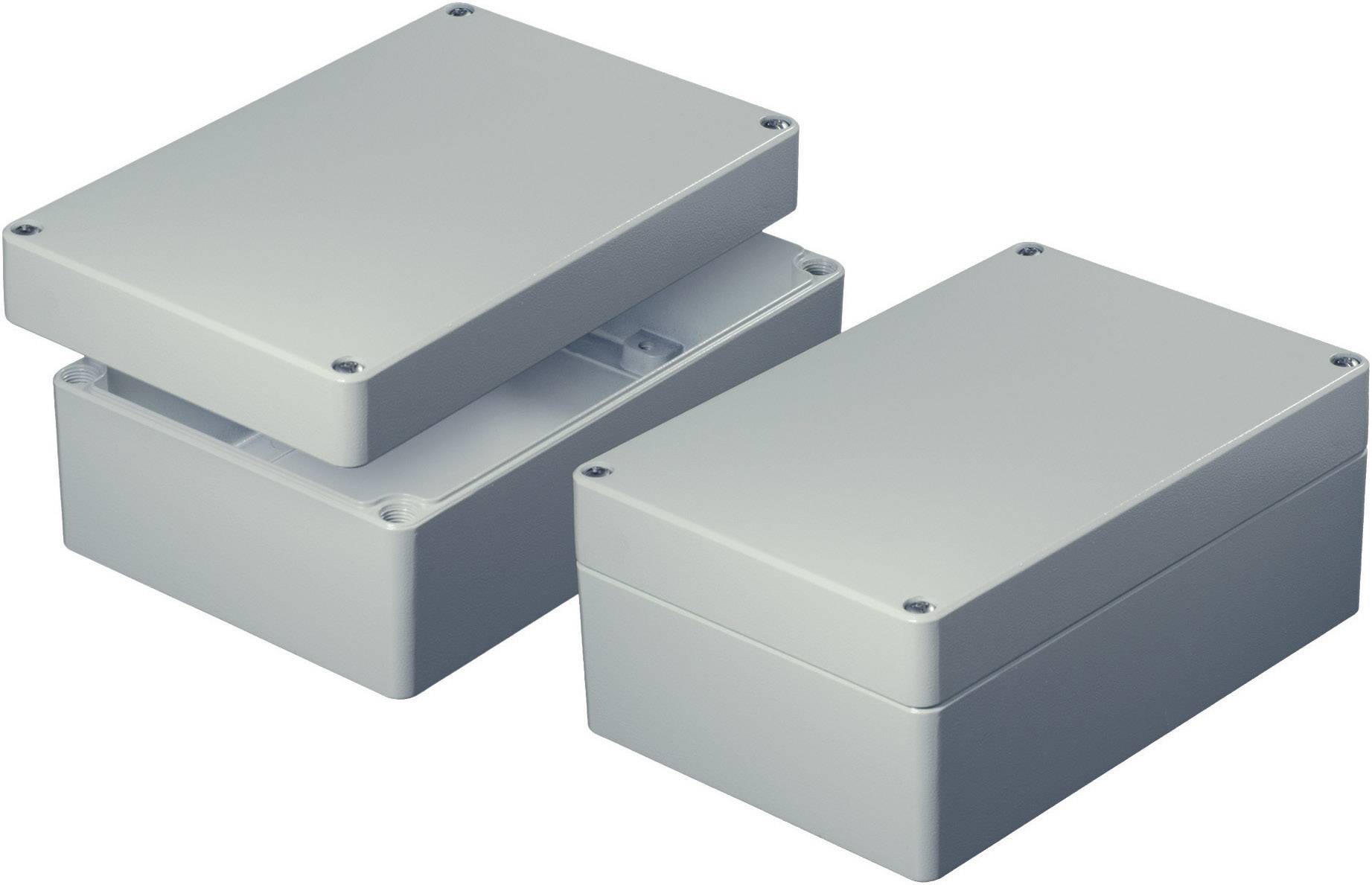 Axxatronic AS082 Universal-Gehäuse 120 x 80 x 60 Aluminium Grau (RAL 7032) 1 St.