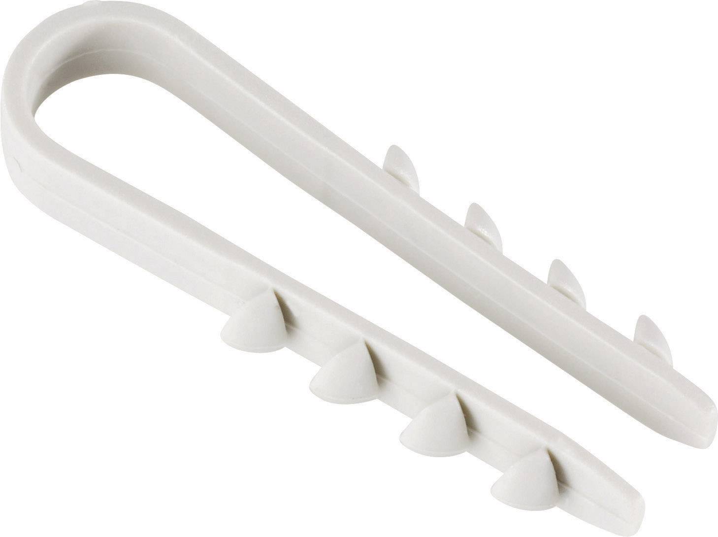 743020 Kabelhalter 743020 für Steckmontage im Mauerwerk Hellgrau