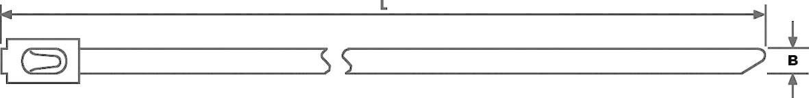 HellermannTyton 111-93089 MBT8S-316-SS-NA-C1 Kabelbinder 201mm 4.60mm Silber mit Kugelverschluss