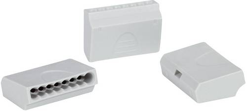 HellermannTyton Verbindungsklemme starr: 0.5-1.5 mm² Polzahl: 8 HECE-8X1.5-PA-GY-75 Grau