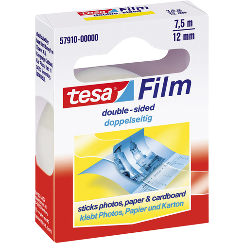 TESA 57910-00000-02 Doppelseitiges Klebeband tesafilm® Transparent (L x B) 7.5m x 12mm