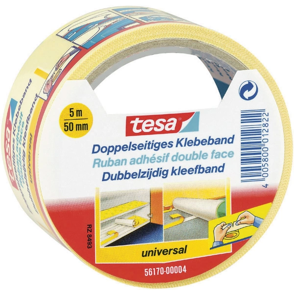 TESA UNIVERSAL 56170-00004-11 Doppelseitiges Klebeband Weiß (L x B) 5m x 50mm 1St. TESA UNIVERSAL 56170-00004-11 Doppelseitiges Klebeband Weiß (L x B) 5m x 50mm 1St.