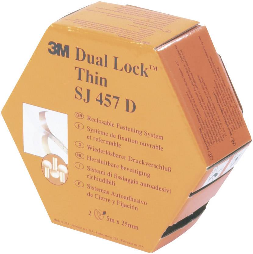 3M SJ 457D Dual Lock Klettband zum Aufkleben Pilzkopf (L x B) 5000 mm x 25 mm Transluzent 5 m