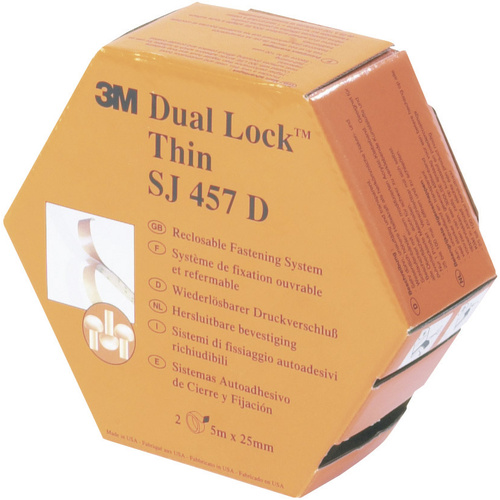 3M SJ 457D Dual Lock Klettband zum Aufkleben Pilzkopf (L x B) 5000mm x 25mm Transluzent 5m
