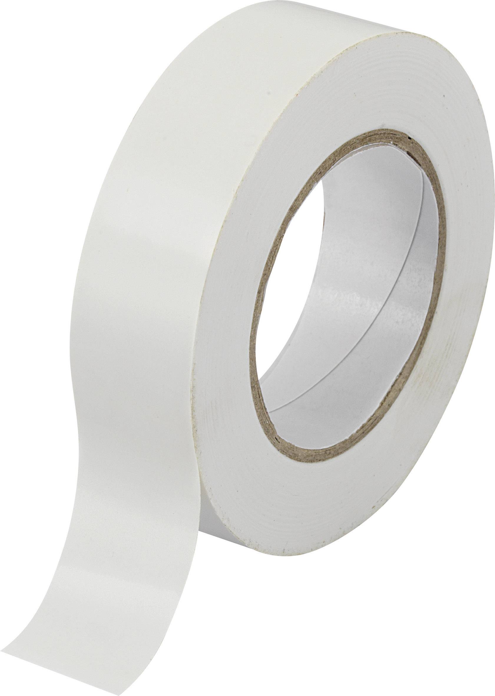 Weiße Rolle Klebeband mit abgezogenem Streifen. Ideal für verschiedene Bastel- und Reparaturarbeiten.