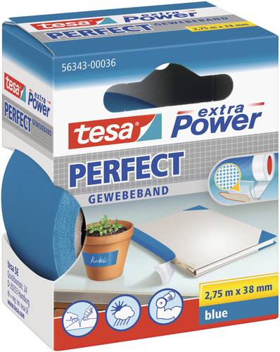 TESA 56343-36-2 Gewebeklebeband tesa® extra Power Blau (L x B) 2.75m x 38mm 1St.