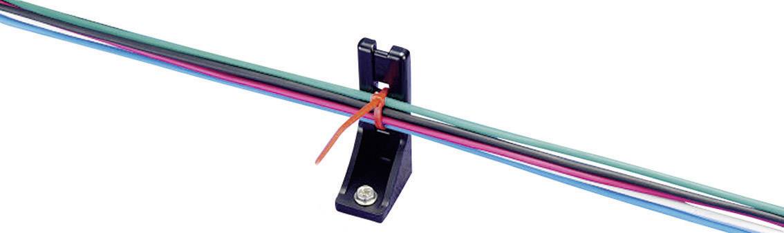 TRU COMPONENTS TC-LCHR60BK203 Kabelhalter schraubbar 1593071 Schwarz 1 St.