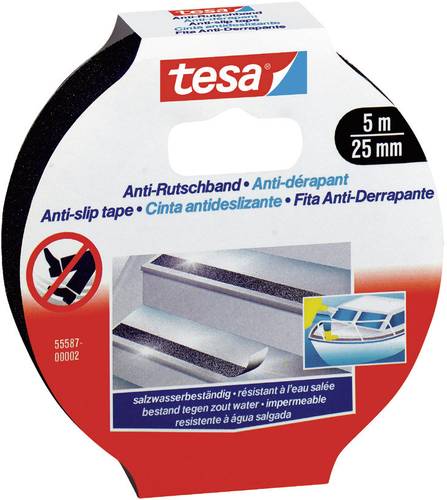 TESA 55587-2-0 Anti-Rutschband Schwarz (L x B) 5m x 25mm 1St.