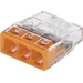 WAGO Dosenklemme starr: 0.5-2.5mm² Polzahl (num): 3 30 St. Transparent, Orange WAGO Dosenklemme starr: 0.5-2.5mm² Polzahl (num): 3 30 St. Transparent, Orange