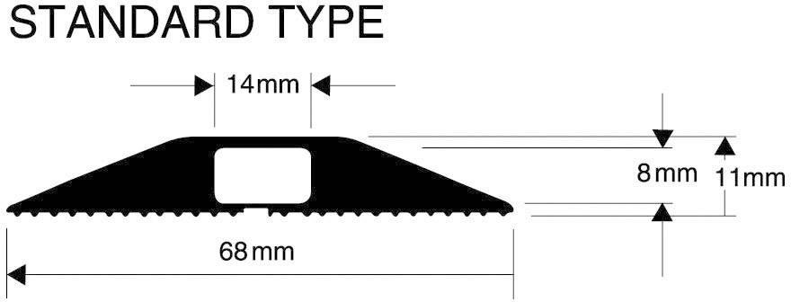 Vulcascot Kabelbrücke VUS-002 Gummi Grau Anzahl Kanäle: 1 3000mm Inhalt: 1St.