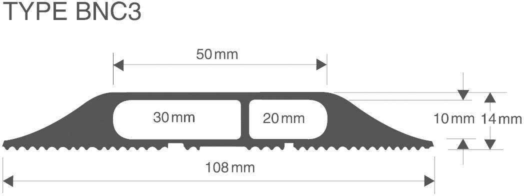Vulcascot Kabelbrücke VUS-011 Gummi Schwarz Anzahl Kanäle: 3 4500mm Inhalt: 1St.