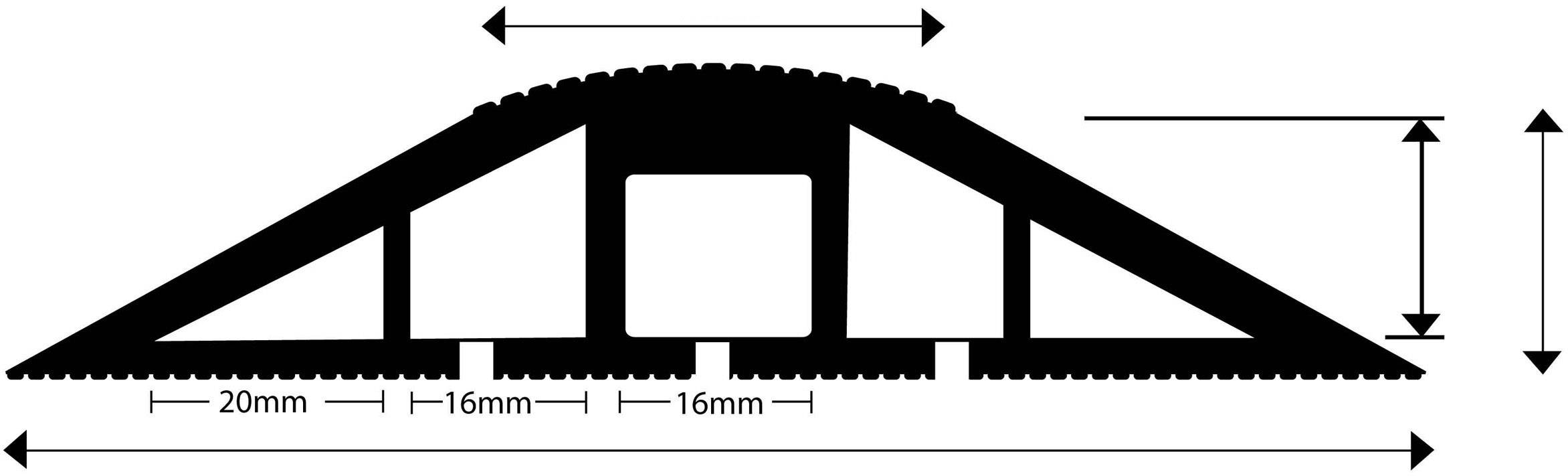 Vulcascot Kabelbrücke MCP 2-GY Gummi Grau Anzahl Kanäle: 3 3000mm Inhalt: 1St.