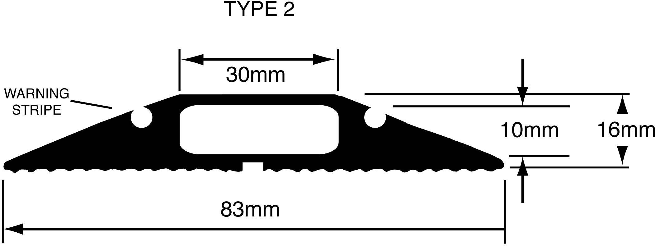 Vulcascot Kabelbrücke VUS-018 Gummi Schwarz Anzahl Kanäle: 1 3000mm Inhalt: 1St.
