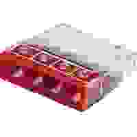 WAGO 2273-204-100 2273 Dosenklemme flexibel: - starr: 0.5-2.5mm² Polzahl (num): 4 100 St. Transparent, Rot