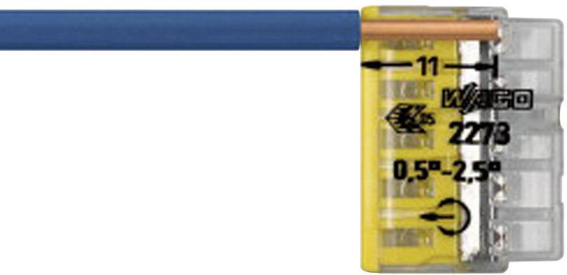 Dosenklemme starr: 0.5-2.5 mm² Polzahl (num): 5 WAGO 20 St. Transparent, Gelb