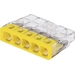 WAGO 2273-205-100 2273 Dosenklemme flexibel: - starr: 0.5-2.5mm² Polzahl: 5 100 St. Transparent, Gelb WAGO 2273-205-100 2273 Dosenklemme flexibel: - starr: 0.5-2.5mm² Polzahl: 5 100 St. Transparent, Gelb