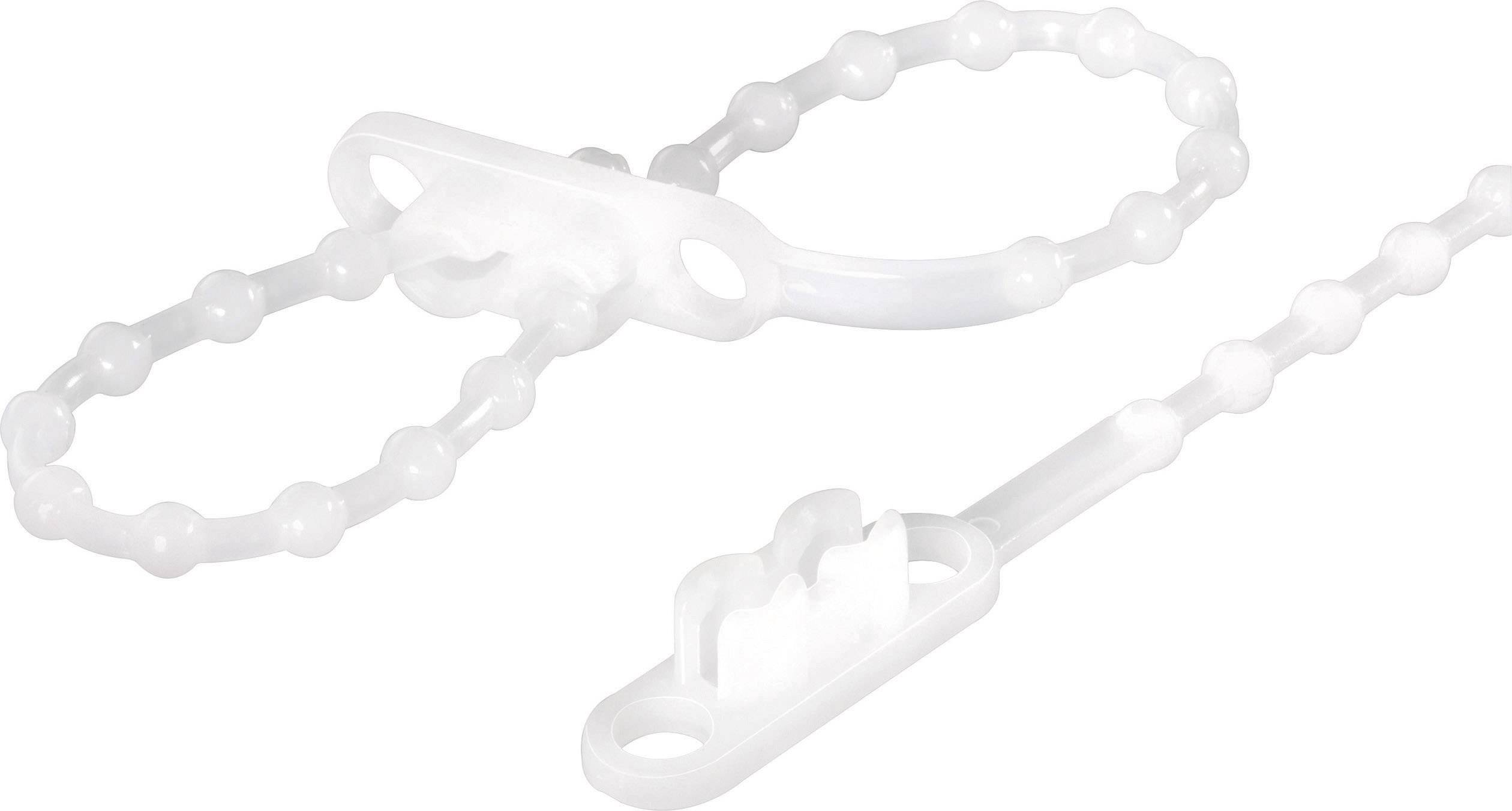 TRU Components 1592904 TC-KTV145203 Knotenband 145mm 2mm Natur mit Doppelkopf 100St.