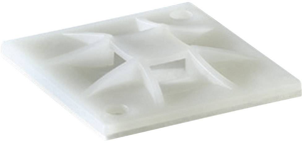 HellermannTyton QM40-PA66-NA-L1 Befestigungssockel schraubbar 151-10903 4fach einfädeln, halogenfrei Natur