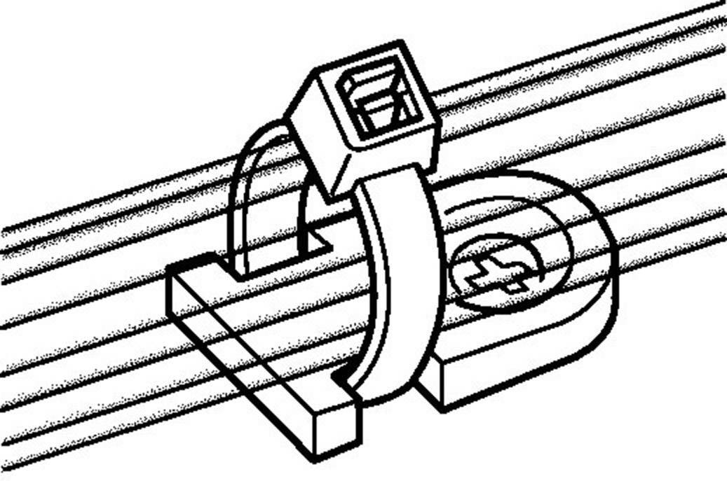 HellermannTyton MB2-PA66-NA-C1 Befestigungssockel schraubbar 151-28219 Natur