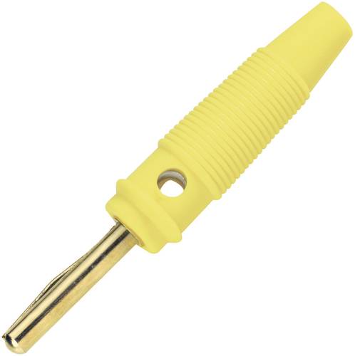 Bananenstecker Stecker, gerade Stift-Ø: 4mm Gelb 50St.