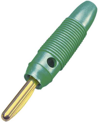 Bananenstecker Stecker, gerade Stift-Ø: 4mm Grün 50St.