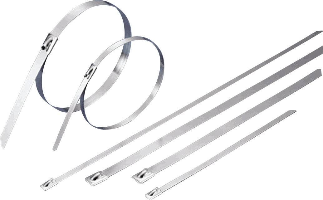 TRU COMPONENTS 1592774 TC-BCT201L203 Kabelbinder 201 mm 7.90 mm Silber 1 St.