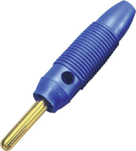 Bananenstecker Stecker, gerade Stift-Ø: 4mm Blau 50St.