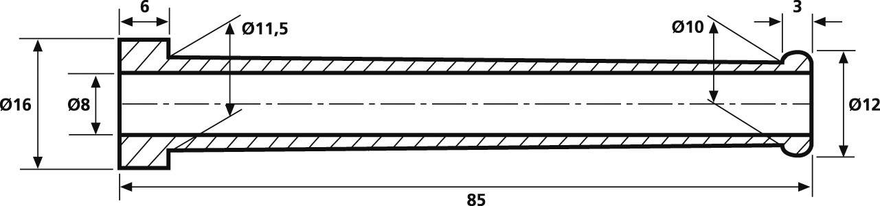 HellermannTyton HV2107-PVC-BK-T1 Knickschutztülle Klemm-Ø (max.) 8mm PVC Schwarz