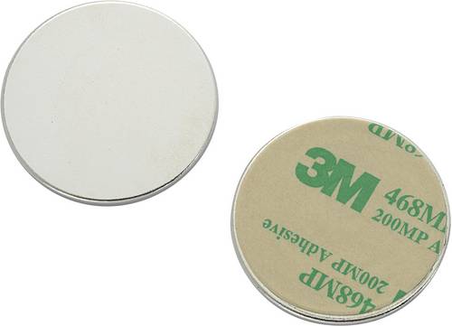 TRU Components N35-3502 1563949 Magnet-Pad N35-3502 Silber (Ø) 35 mm 1 St.