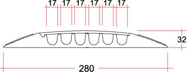 Adam Hall DEFENDER by Kabelbrücke 85150 Thermoplastisches Polyurethan (TPU) Schwarz, Gelb Anzahl Kanäle: 6 1010mm Inhalt: 1St.
