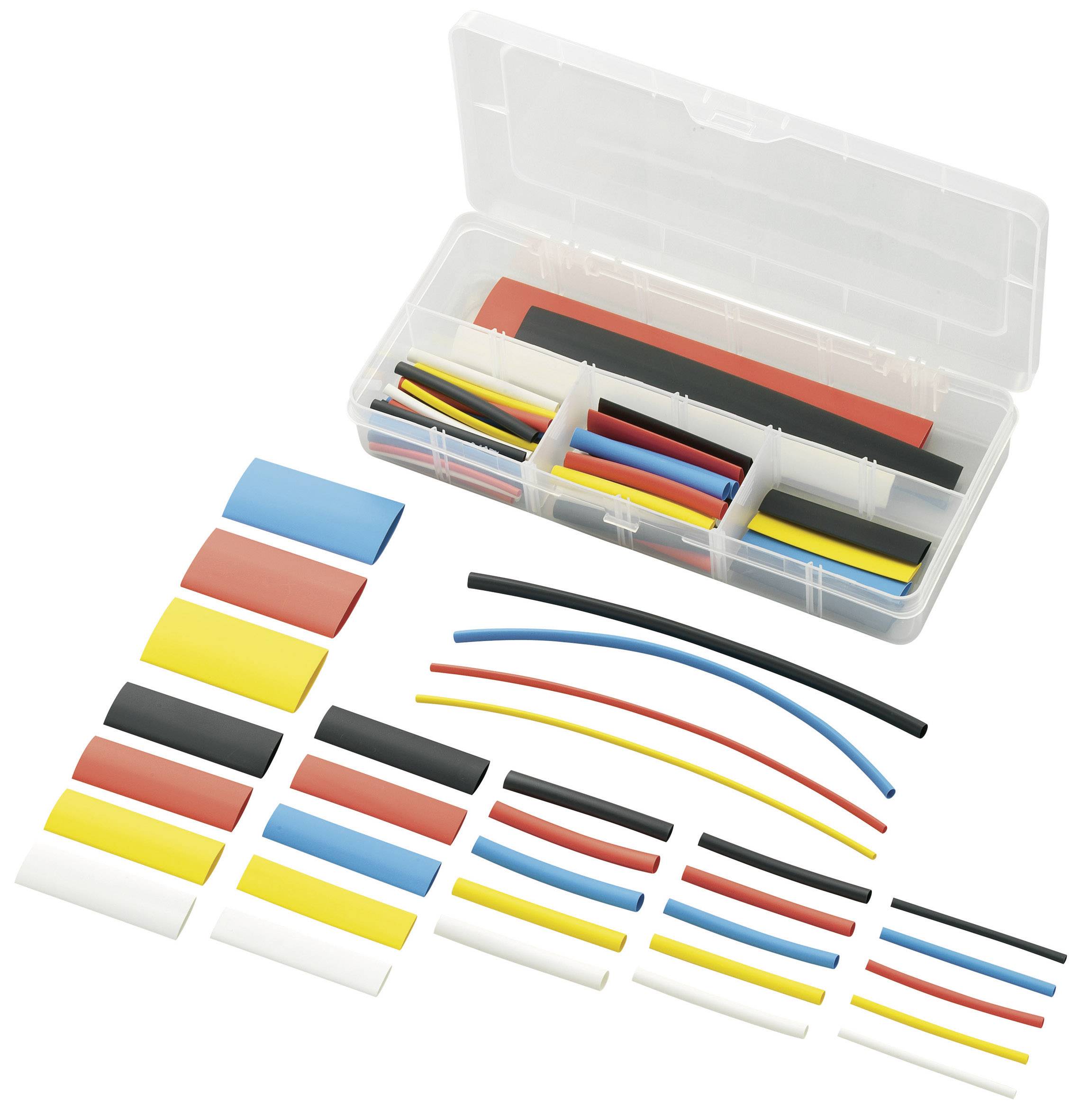 TRU Components 1566623 Schrumpfschlauchsortiment Schrumpfrate:2:1 77 Teile