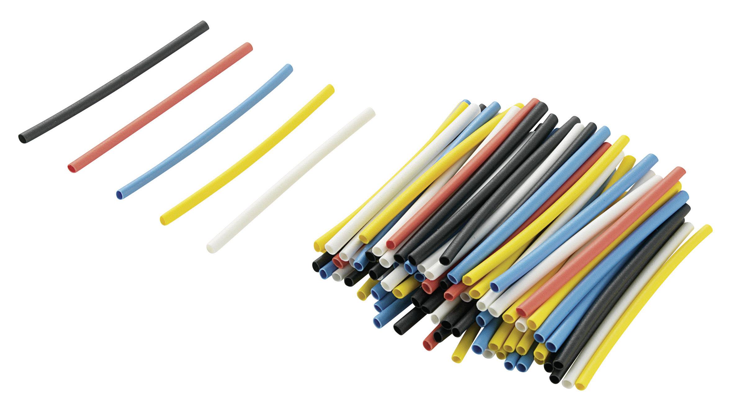 TRU Components 1571318 Schrumpfschlauchsortiment Bunt 1.20mm 0.60mm Schrumpfrate:2:1 125St.