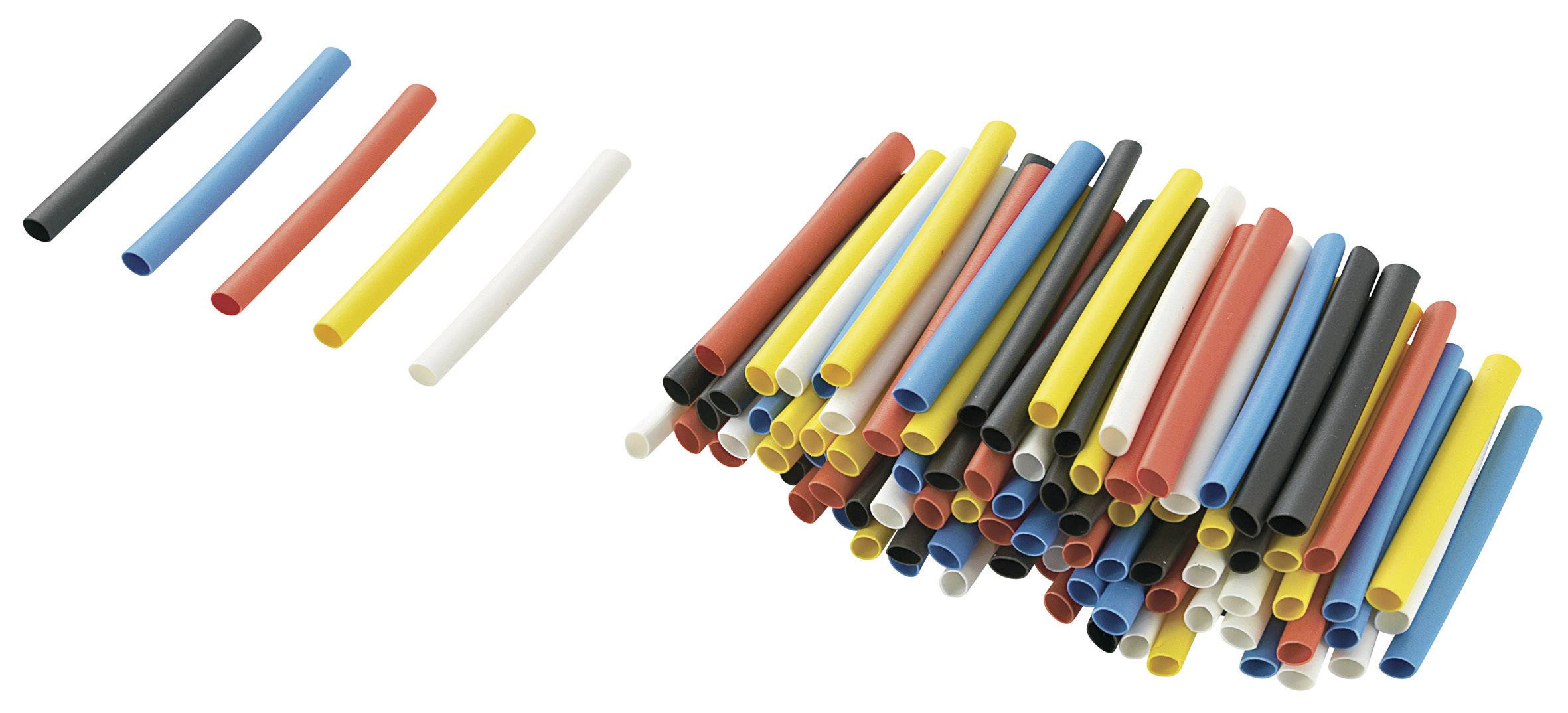TRU Components 1571319 Schrumpfschlauchsortiment Bunt 2.40mm 1.20mm Schrumpfrate:2:1 125St.