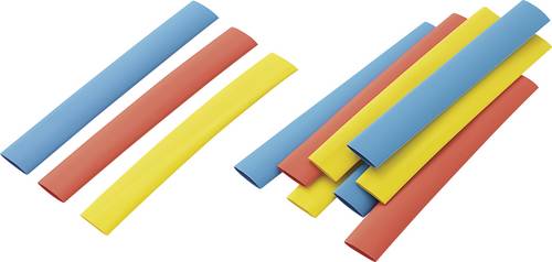 TRU Components 1572079 Schrumpfschlauchsortiment Bunt 9.50 mm 4.80 mm Schrumpfrate:2:1 12 St.