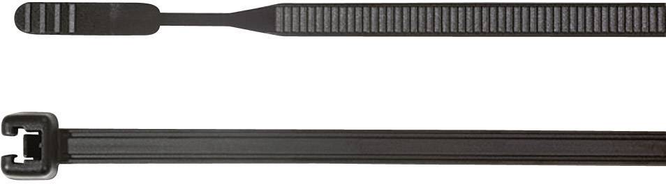 HellermannTyton 109-00049 Q50I-PA66-BK-C1 Kabelbinder 290 mm 4.70 mm Schwarz mit offenem Binderende