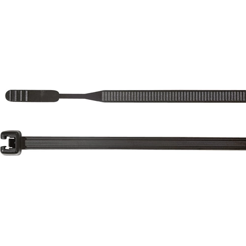 HellermannTyton 109-00115 Q120M-HS-BK-C1 Kabelbinder 520 mm 7.70 mm Schwarz mit offenem Binderende, UV-stabilisiert 100 St. HellermannTyton 109-00115 Q120M-HS-BK-C1 Kabelbinder 520 mm 7.70 mm Schwarz mit offenem Binderende, UV-stabilisiert 100 St.