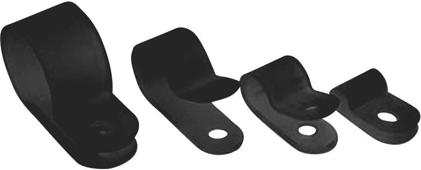 HellermannTyton H7P-HS-BK-C1 Befestigungsschelle schraubbar 211-60006 Bündel-Ø-Bereich 12.50 mm