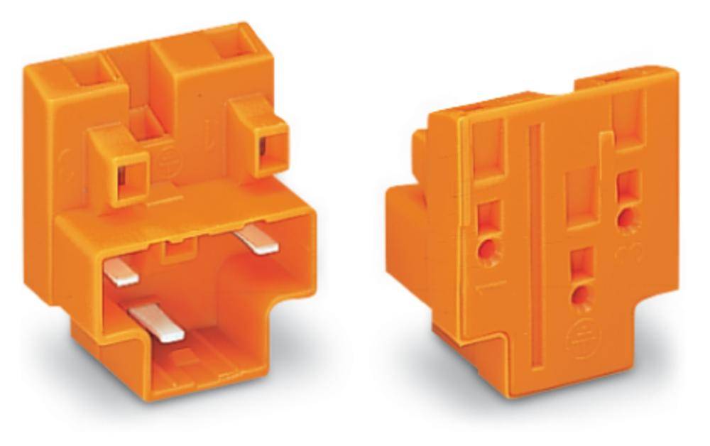 WAGO Verbindungsklemme starr: 0.75-1.5mm² Polzahl: 3 50 St. Orange