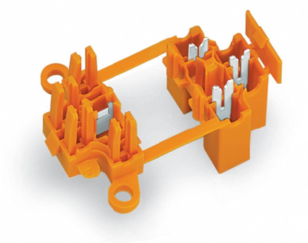 WAGO Verbindungsklemme starr: 0.75-1.5 mm² Polzahl (num): 3 50 St. Orange