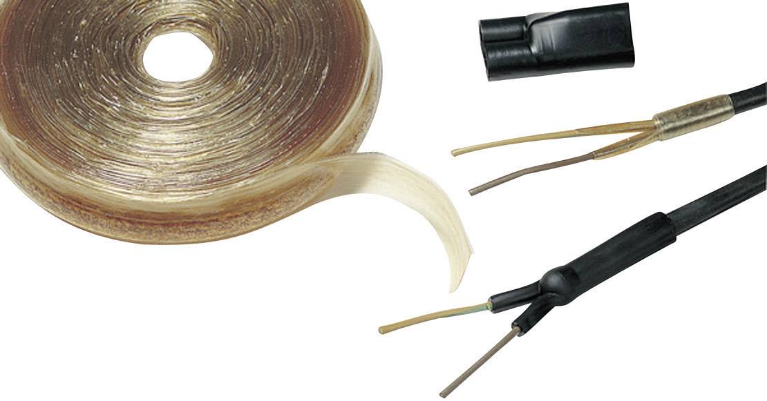 HellermannTyton 354-02260 Schmelzklebeband für Warmschrumpfschläuche Transluzent 10m