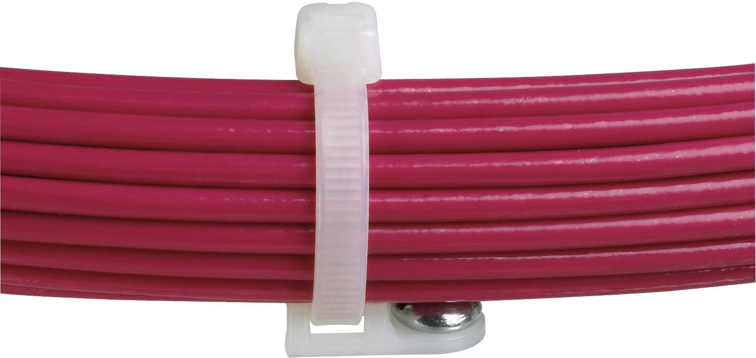 Panduit TA1S8-C Befestigungssockel schraubbar TA1S8-C Bündel-Ø-Bereich 4.80mm (max) 4fach einfädeln Natur