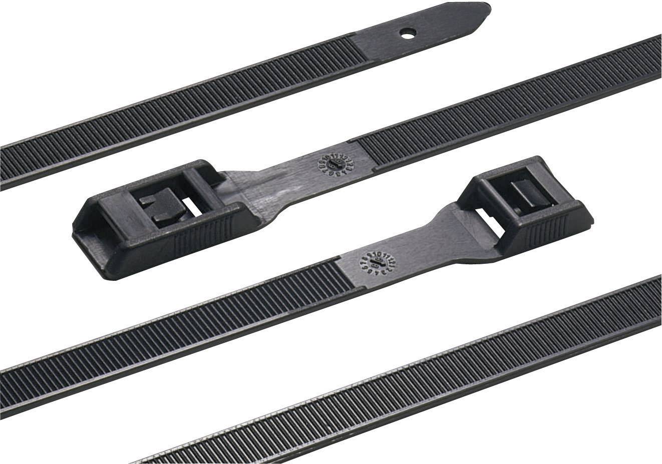 HellermannTyton 112-27560 RPE275-HSW-BK-C1 Kabelbinder 275mm 9mm Schwarz für Schwerlastanwendung, UV-stabilisiert