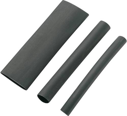 TRU Components 1565133 Schrumpfschlauchsortiment Schwarz 12.70 mm 1.60 mm Schrumpfrate:3:1 6 Teile