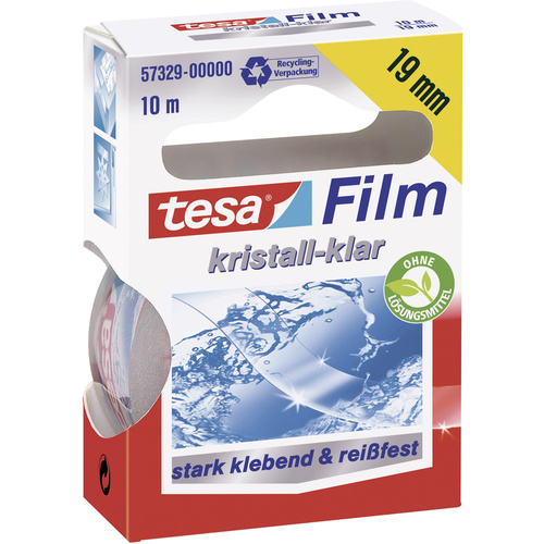 TESA 57329-00000-03 tesafilm kristall-klar Transparent (L x B) 10m x 19mm 1St.