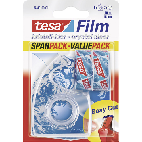 TESA 57319-00001-04 tesafilm kristall-klar Transparent (L x B) 10 m x 15 mm 2 St.