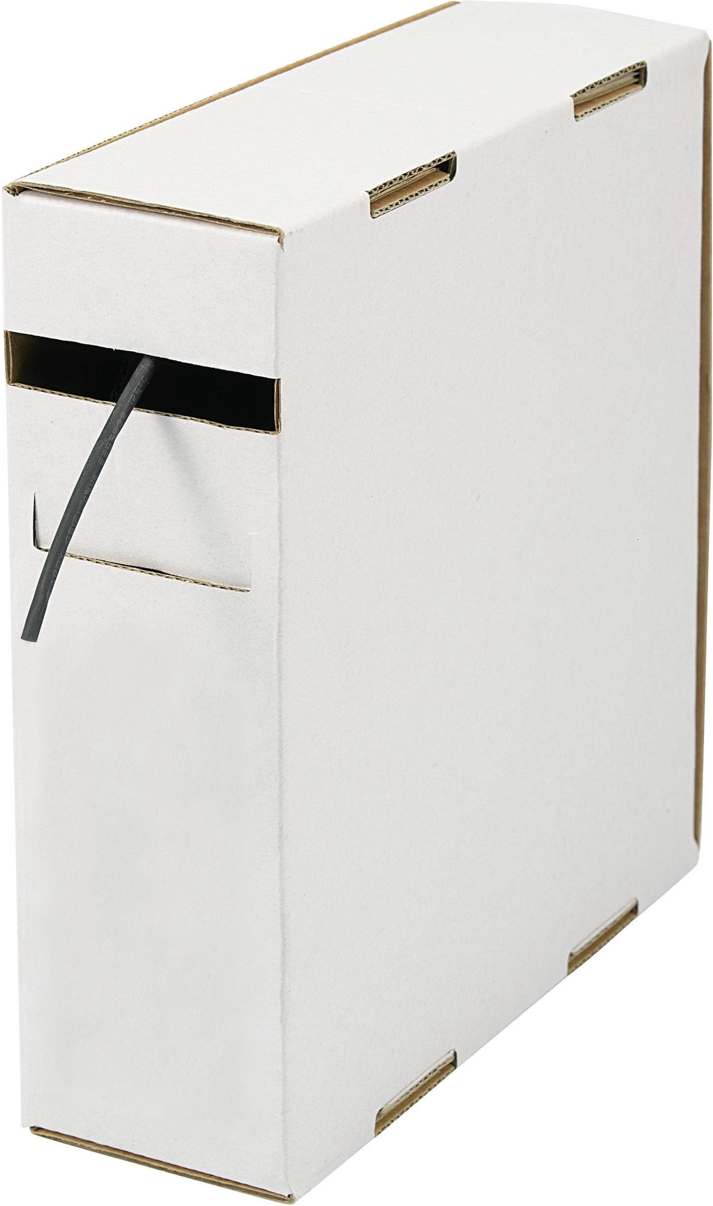 Eine weiße Kabelbox mit einer schwarzen Kabelrolle, die aus einem Schlitz an der Seite herausragt.